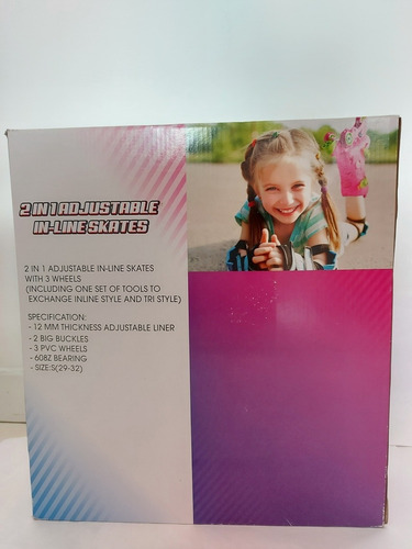 Imagen 8 de 8 de Patines Lineales Ajustables Para Niñas