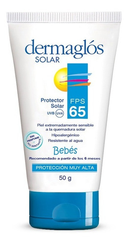 Imagen 1 de 5 de Dermaglos Solar Fps 65 Bebes 50g Proteccion Muy Alta