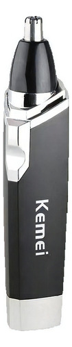 Cortapelos para nariz y orejas Kemei KM-6512, color negro