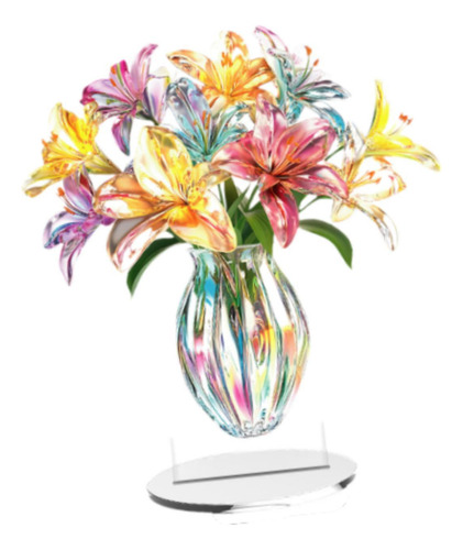 Mesa De Placa De Flores Múltiples En 2d De Mesa 17.4cmx20cm