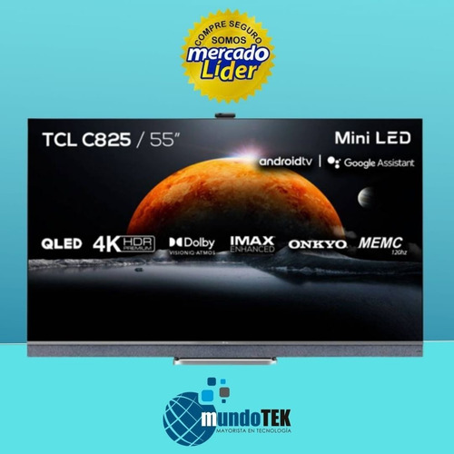 Imagen 1 de 10 de Tv Tcl Qled 55c825 Mini Led Camara Magic Sonido Onkio + Bajo