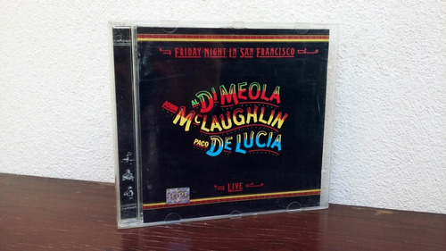 Al Di Meola John Mclaughlin Paco De Lucía - Friday Night Cd