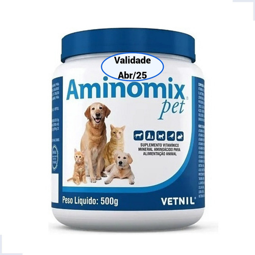 Aminomix Pet 500g Suplemento Vitamínico Para Cães E Gatos