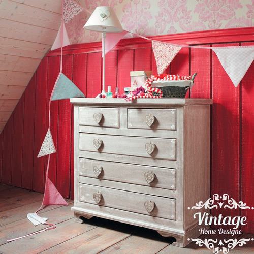 Imagen 4 de 6 de Cómoda Cajonera Madera Corazones