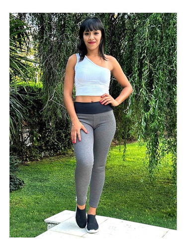 Imagen 8 de 10 de Calzas Termicas Con Piel Spandex Mujer Tiro Medio Invierno