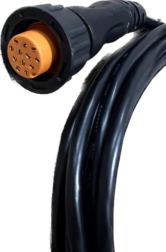 Adaptador Para Transducer Garmin 4pinos Para 12pinos 3,35mts Cor Preto