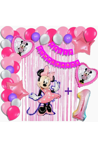 Globo Decoración Minnie, Globo Cumpleaños, Pcs X 36