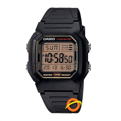 Reloj Casio W-800h Digital Sumergible Cronometro Pila 10 Año