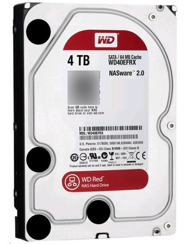 Disco Duro Western Digital 4tb Sata 3.5 Storage Nas Rojo Red