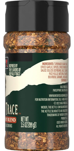Weber Buffalo Trace Condimento Con Sabor A Whisky, 3.5 Onzas