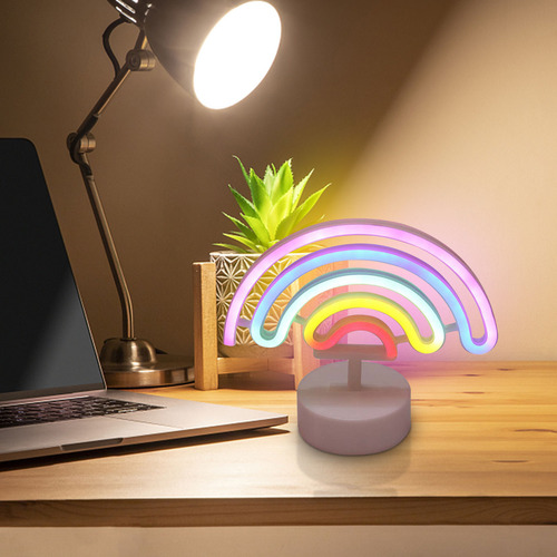 Linterna Led En V Con Luz De Neón Para Niña, Corazón, Decora