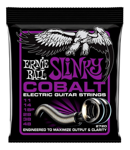 Encordado Guitarra Eléctrica Ernie Ball Slinky Cobalt 011 48