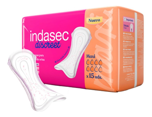 Indasec Discreet Maxi Aposito Por 15 Unidades