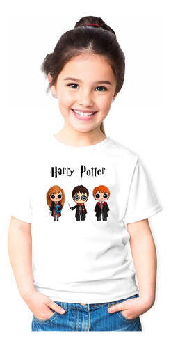 Polera Estampada Harry Potter Amigos  Niño Niña