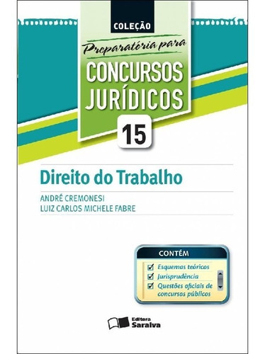 Direito Do Trabalho   1ª Edição De 2012: Direito Do Trabalho   1ª Edição De 2012, De Fábio Vieira; Cremonesi, André. Editora Saraiva Jur, Capa Mole, Edição 1 Em Português