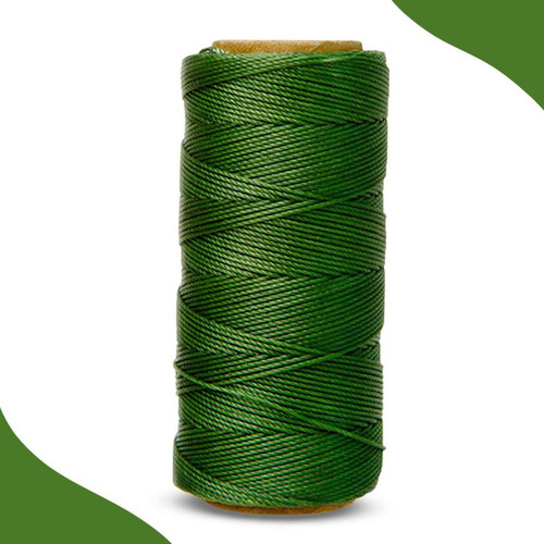 Cordão Encerado 1mm - Fio Cordone - 100m - Diversas Cores Cor 254 - Verde Oliva