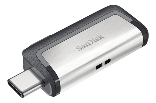 Imagen 2 de 4 de Pendrive SanDisk Ultra Dual Drive Type-C 16GB 3.1 Gen 1 negro y plateado