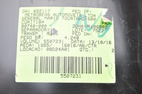 Paralama Dianteiro Lado Esquerdo Ford Courier Fiesta