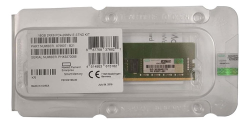 Reemplazo Memoria Servidor Udimm Ecc Hpe 16gb 2rx8 Ddr4 Pcv