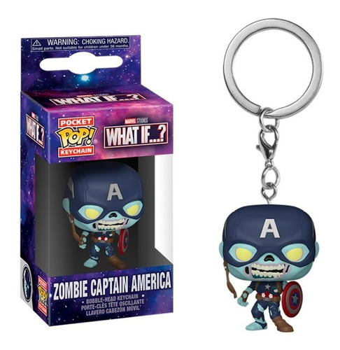 Zombie Captain America What If? Marvelstudios Funko Keychain