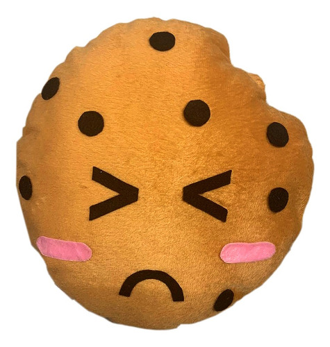 Almofada Pelúcia Cookie Mordido Kawaii Comida Biscoito