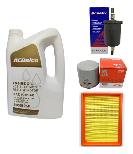 Kit Filtro Aire,nafta, Aceite + Aceite 4 L Chevrolet Meriva