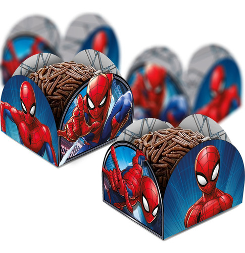 50 Forminhas Para Doces Homem Aranha / Festa Decoração