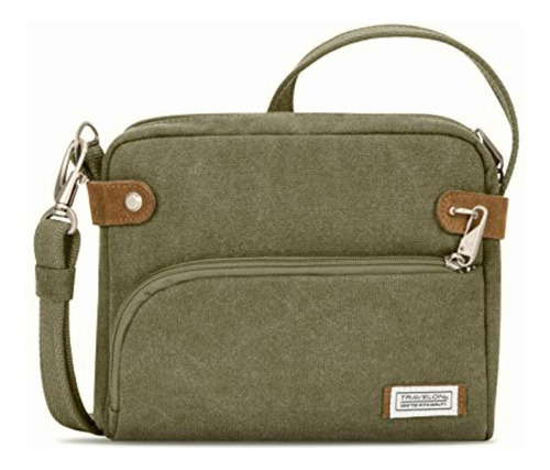 Travelon Bandolera Pequeña Anti-theft Heritage, Color Color Salvia