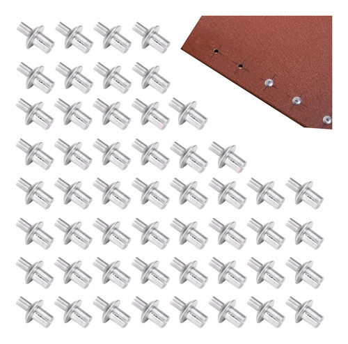 100 Piezas Martillo Remachesaluminio Remaches Sólidos