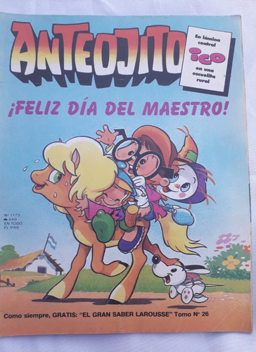 Revista  Antigua ** Anteojito ** Nº 1173 Tapa Dia De Maestro