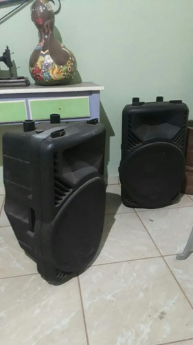 Mesa De Som E 2 Caixa De Som Profissional