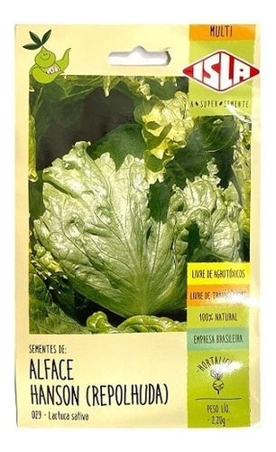 Alface Hanson Crespa Repolhuda - 2.20gramas De Sementes