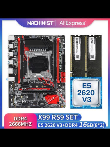 Imagen 1 de 3 de Combo Intel Xeon 2620 V3 6 Nucleos 16 Gb Ddr4 X99 Gamer Cpu