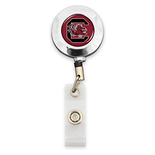 South Carolina Gamecocks Badge Reel With Alligator Clip