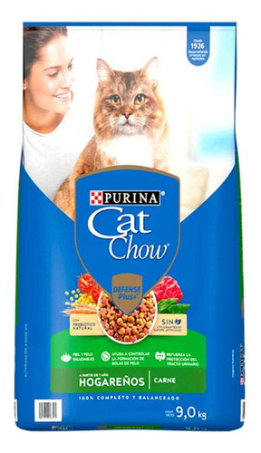 Alimento Para Gato Cat Chow Hogareño Adulto 9 Kg Msi