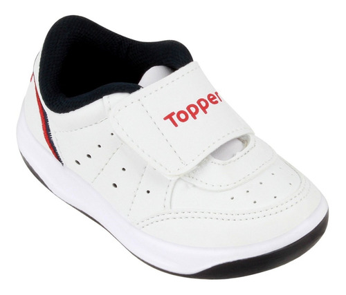 Imagen 1 de 4 de Zapatillas Topper Baby X Forcer Velcro Abrojo Cuero Escolar