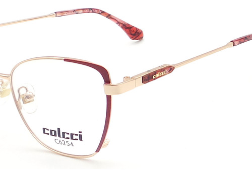 Armação De Óculos Colcci C6254e6054 Vermelho Brilho Tamanho 54