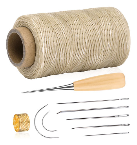 Kit De Costura De Hilo Encerado De Cuero De 273 Yardas, Incl