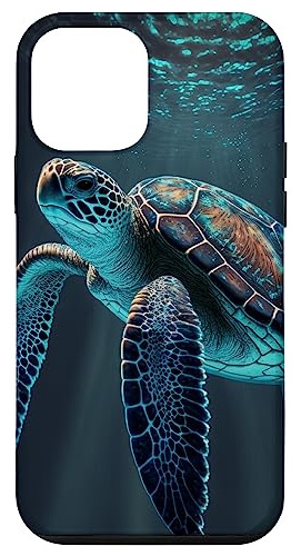 Funda Para iPhone 12 Mini Sea Turtle Azul Plastico-021