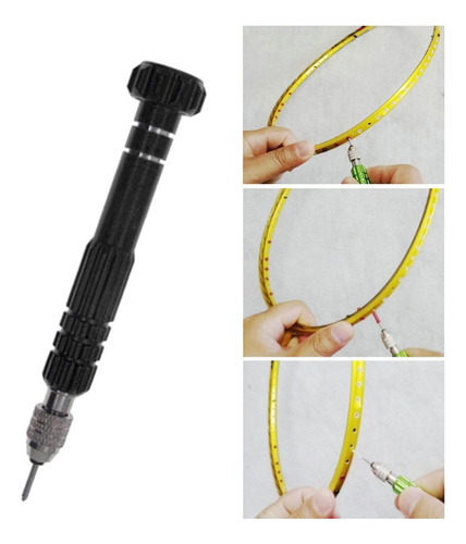 Punzón De Acero Inoxidable Para Raquetas De Tenis Y Negro