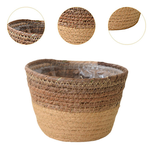 Cesta De Planta Tejida Cesta De Almacenamiento Decorativo S