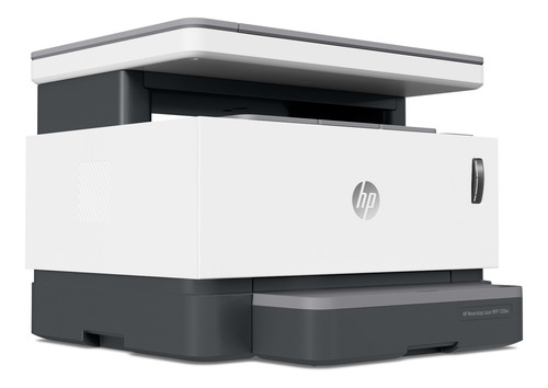 Impresora multifunción HP Neverstop 1200W con wifi 220V blanca y gris