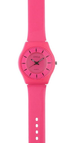 Reloj De Mujer Extra Liviano Color Fucsia Marca Status S23g