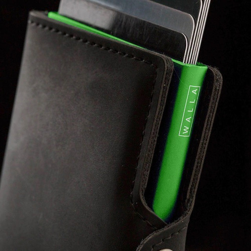 Imagen 5 de 5 de Billetera Walla Wallets - Vintage Black Lime