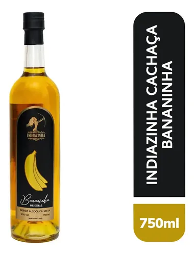 Indiazinha Cachaça Bananinha 750ml | MercadoLivre
