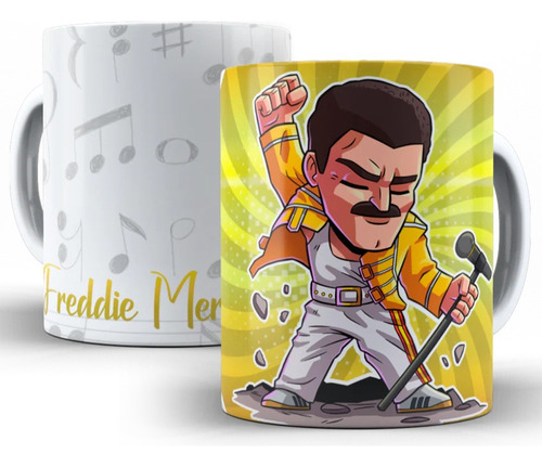 Taza De Café Temática Freddie Mercury (ideal Para Regalo)
