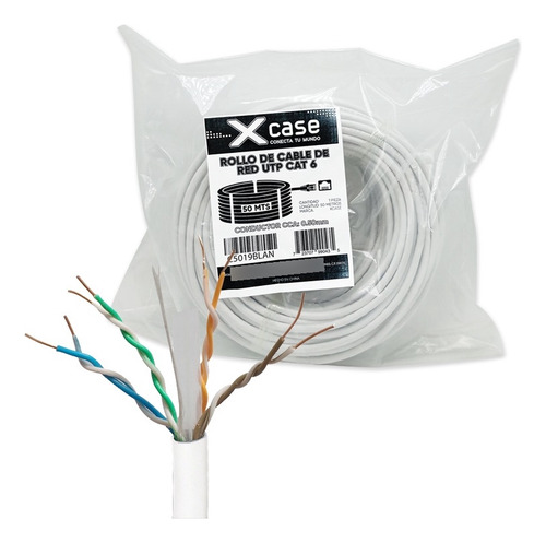Cable De Red Cable Red Utp Cat 6xcase C5019blan 50m Color Blanco