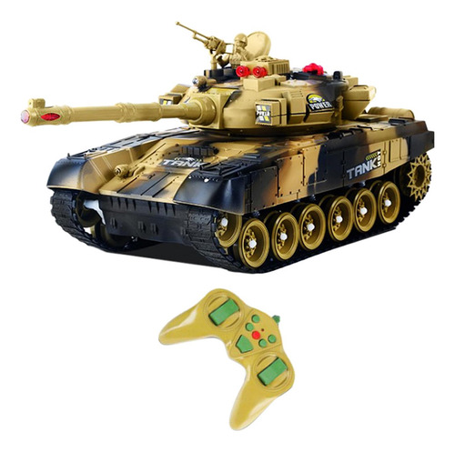 13 Rc Tanque De Modelo De Coche Con Luz De Sonido Marrón