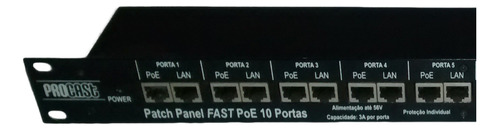 Régua Patch Panel Fast Ethernet 10 Portas 100mbps - Procast