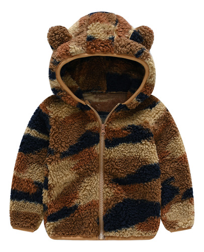 Peluche De Camuflaje A Rayas J Coat Para Bebés, Niños Y Niña